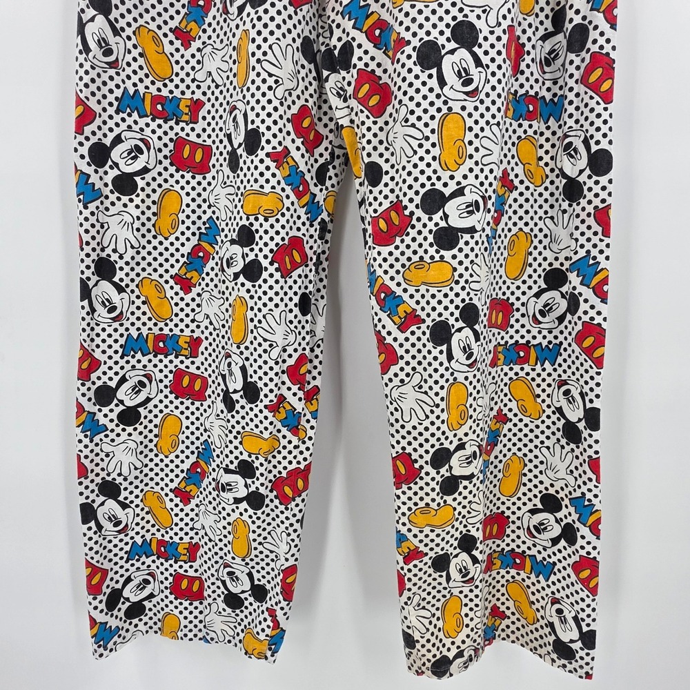 VINTAGE 90S MICKEY MOUSE ALL OVER PRINT PANTS YOUTH SMALL SINGLE STITCH RARE EUC - Picture 3 of 9